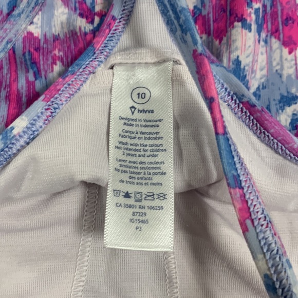 Ivivva by Lululemon Girls Sleeveless Multicolor Workout Tank Top Y- Back - Picture 5 of 7